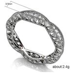 Boutique Women's Gold-Plated-925 Eternity Simulated Diamond Engagement Band Ring Sz 9 Photo 6