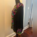 Vintage Joseph Le Bon Holiday Jacket Women's Large Silk Beaded Sequin EUC Black Photo 3