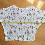 Luisa Ricci Floral, Loose Knit, Cold Shoulder Sweater, White, Pink, Size M Size M Photo 11