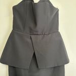 Finders Keepers  Black Peplum Pencil Skirt Dress Size Small Photo 4