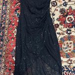 Izzy & Jae Strapless Black Glitter Sequin Party Cocktail Dress Small USA Photo 0