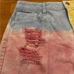 Forever 21 Pastel Yellow Pink Blue Denim Colorful Distressed Summer Shorts Sz 31 Photo 4