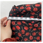 No.21 Dress Womens 6 IT 42 Black Red Lollipop Print Silk Ruffle Long Sleeve Photo 8