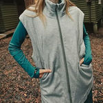 Free People NWT Slalom Reversible Fleece in Wintergreen Photo 0