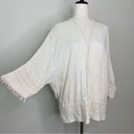 American Eagle  Women’s Medium Boho Crochet Open Front Cardigan Photo 1