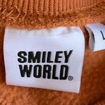 Smiley World Spread Kindness Rust Ora Cropped Pullover Sweatshirt Size L Size L Photo 4