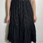 CROSBY by Mollie Burch  Lace Patterened Black Midi Dress Size XS Photo 0