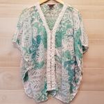 Multiples {M}  Swim Cover Women's White Teal Photo 0