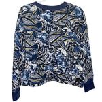 Joie  floral print cropped Crewneck sweatshirt with thumb holes size L Photo 1