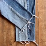 PacSun  High Rise Straight Two Tone Straight Leg Cut Off Jeans Button Fly Sz 25 Photo 3