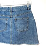ASOS 100% Cotton Dark Wash Frayed Hem Micro Mini Denim Skirt Photo 5