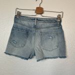 PTCL Womens Light Wash Denim Mid Rise Cut Off Fray Hem Jean Shorts 24 Blue Photo 8