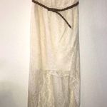 Trixxi  Dress Cream / Off White Lace High-Low Strapless Dress Sz 3X NWT Belted Photo 0