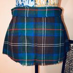 Vintage Micro Mini Plaid Skirt Small Blue Photo 1