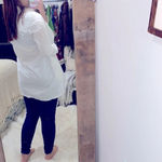 Stradivarius Stradivairus white and floral tunic top size small Photo 3