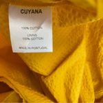 Cuyana  Yellow Seersucker Twisted One Shoulder Dress size medium with pockets Photo 8
