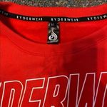 Ryderwear  Courtside Crewneck Cropped Orange Pullover Sweater Logo Women’s Medium Photo 5