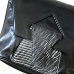 Vintage Sidonie Larizzi Clutch Bag Italian Fine Leather Black Silver 80s Italy Photo 1