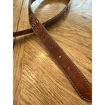 Fossil  Women's Leather Brown Patchwork Belt BT 1412 M Brass Tone Buckle Photo 1