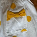 Betty Blue vintage white yellow polka dot shorts bow pocket Size L Photo 4