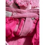 luvamia Crossover Waist Denim Shorts Size S Pink (Snow Wash) New With Tag Photo 6