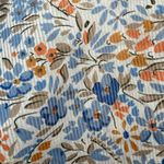 Vintage Scarf Floral Lightweight Square White Blue Orange Retro 90s Italy Women Photo 8