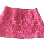 Urban Outfitters NWOT  Lulu Textured Pink Rosette Mini Skirt Photo 2