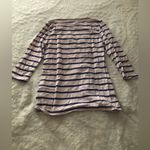 Merona Target  Brand Stripe Boat Neck 3/4 Sleeve Top Photo 1