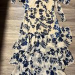 Boutique Floral Midi Ruffle Dress Photo 3
