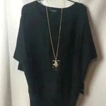 NWT SZ 1X BLACK SWEATER Soft DRESSY TO CASUAL SEE DESCRIPT BELOW NECKLACE Photo 0
