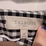 Talbots  Black White Gingham Plaid Capri Pants Size 14 Photo 2