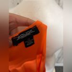 Rouge Collection Neon Orange Asymmetrical Sleeveless Tunic Top 1X Size XL Photo 5