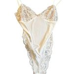 I am gia I.AM.GIA Karissa Bodysuit White Size S (4-6) Sheer Panel Lingerie-Inspired Photo 0
