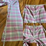 Vintage 70s High Rise Pink Plaid Bell Bottoms Size M Photo 12