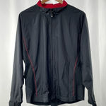 FootJoy  Full Zip‎ Golfing Lightweight Jacket in Black Red Size Large Photo 0