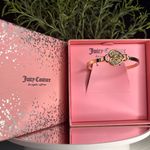 Juicy Couture Gold Pave Heart Bangle Bracelet w/ Gift Box NWT JC Logo Photo 0