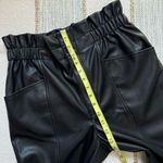 Madewell Black Faux Vegan Leather Pull-On High Rise Paperbag Pants Women’s 8 Photo 8