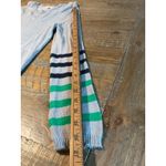 Y2K Hawthorne Gray Knit Sweater Medium Green Striped Crewneck M‎ Color Block Photo 7