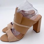 Halston Heritage Zarla Heeled Sandal Combo Slide Mule in Paloma Leather Size 10 Photo 4