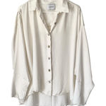 Sleeper  Cream Off White Button Down Pajama Top One size o/s Photo 0