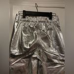 No Boundaries NWT  Size XS Silver Metallic Relaxed Fit Wide Leg Cargo Pants Photo 6