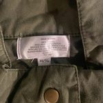 Time & Tru Green military utility style jacket embroidered flowers size XL Photo 3