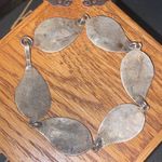 Vintage 1980s TAXCO Abalone Paua Shell and Sterling Silver Leaf Link 7″ Bracelet Photo 2