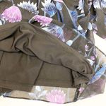 City Chic Wrap Vine Mini Flutter Sleeve Belted Dress: Black Waterlily Vine Photo 12