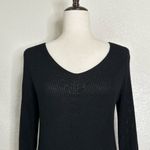 Old Navy NWT Black Textured V-Neck Pull Over Tunic Sweater, Sz MEDIUM Photo 2