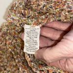 CAbi  sweater round neckline fishnet style short sleeves multicolor Size Medium Photo 7