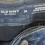 Old Navy NWT Super Skinny Jeans Womens 24 Distressed Knees High Rise Grunge Photo 4