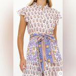 Oliphant Napa Ruffle Collar Button Floral Maxi Dress Purple Size M Photo 4