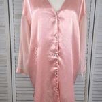 Victoria's Secret Vintage Gold Label Satin Sleep Shirt w Sheer Sleeves Pink-M/L Photo 0