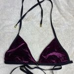 Beach Bunny  Renegade Purple‎ Velvet Bikini Top Photo 1